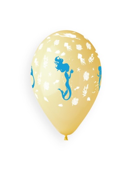 Sachet de 5 ballons anniversaire imprimé Mermaids Faites La Fête Ballons & Arches