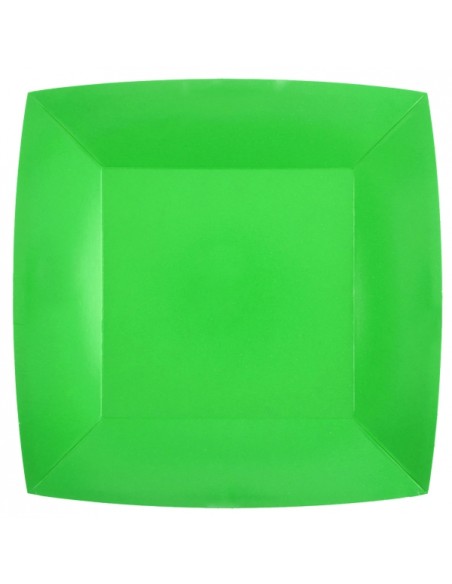 Grande assiette carrée Rainbow Vert