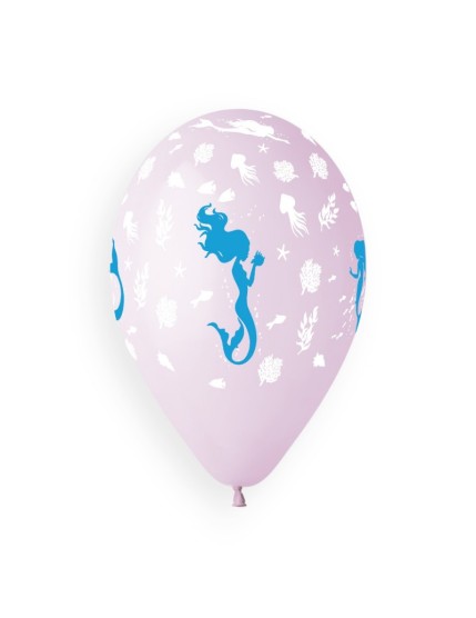 Sachet de 5 ballons anniversaire imprimé Mermaids Faites La Fête Ballons & Arches