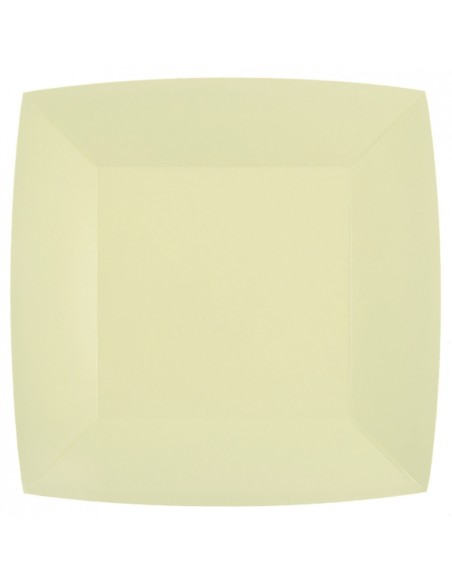 Grande assiette carrée Rainbow Champagne