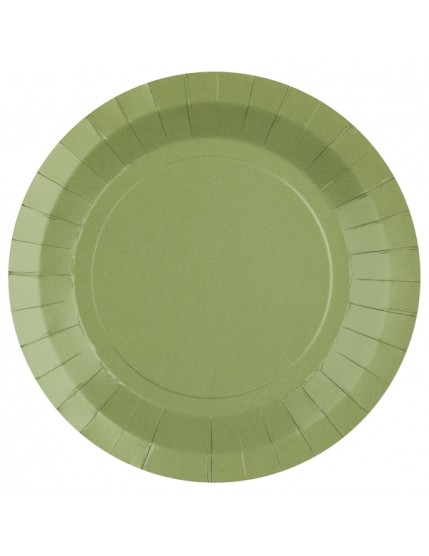 Grande assiette ronde Rainbow Olive Faites La Fête Anniversaire