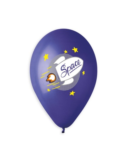 Sachet de 5 ballons anniversaire imprimé Space shuttle & let\'s explore Faites La Fête Ballons & Arches