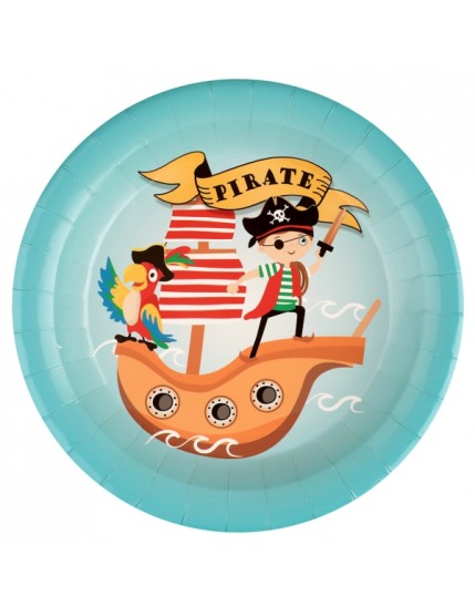 Assiette Pirate Multicolore Faites La Fête Accessoires de décoration