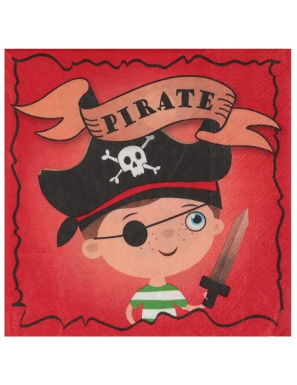 Serviette Pirate Multicolore Faites La Fête Accessoires de décoration