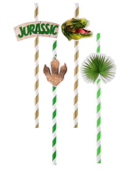 Paille Dinosaure Multicolore Faites La Fête Anniversaire