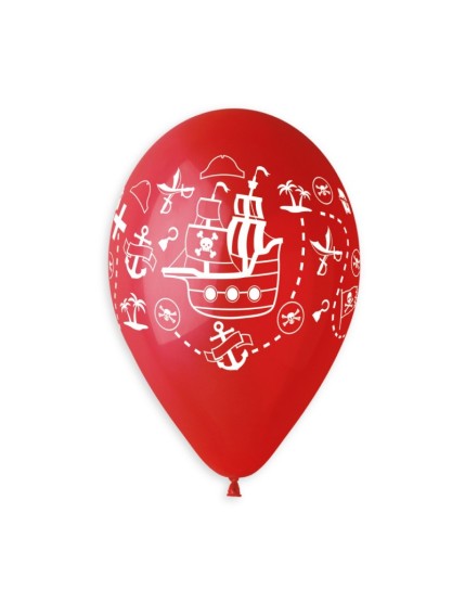 Sachet de 5 ballons anniversaire imprimé Pirates Faites La Fête Ballons & Arches