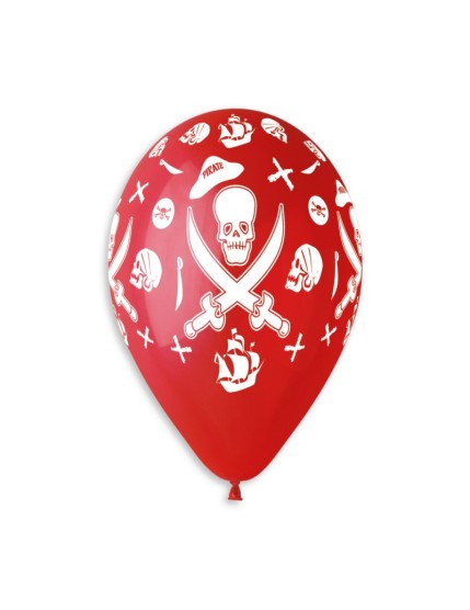 Sachet de 5 ballons anniversaire imprimé Pirates Faites La Fête Ballons & Arches