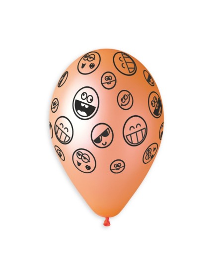 Sachet de 5 ballons anniversaire imprimé Crazy faces Faites La Fête Ballons & Arches