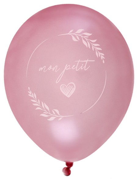 Ballon Baptême nacré Rose